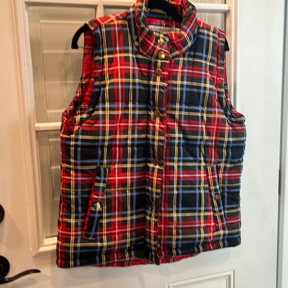 Gretchen Scott Designs Multicolor Plaid Vest